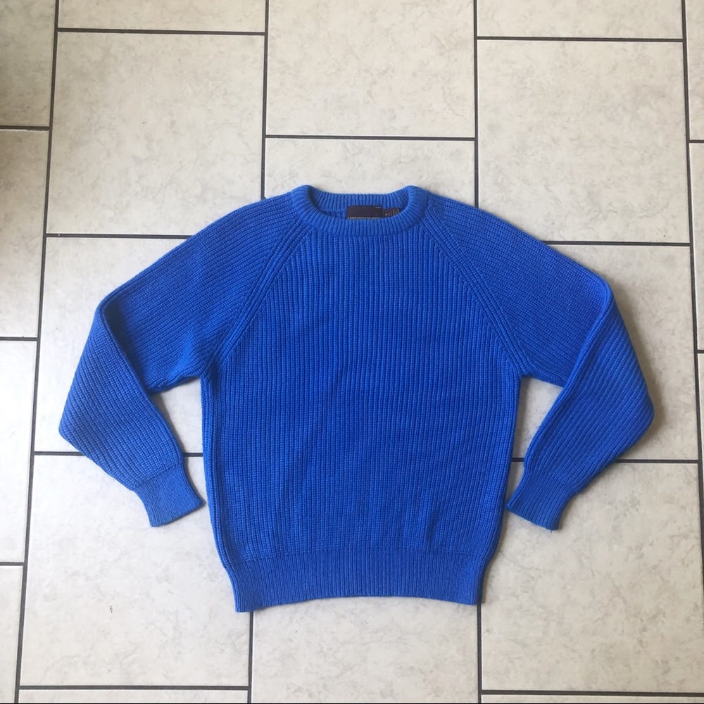 Moss Creek Trader cobalt blue classic crew neck sweater, M (38-40)